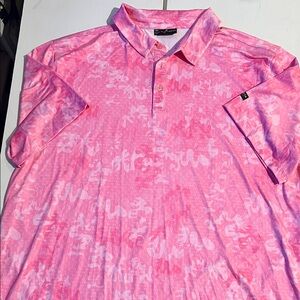 Yatta Golf Pink Patterned Polo Shirt 3XL